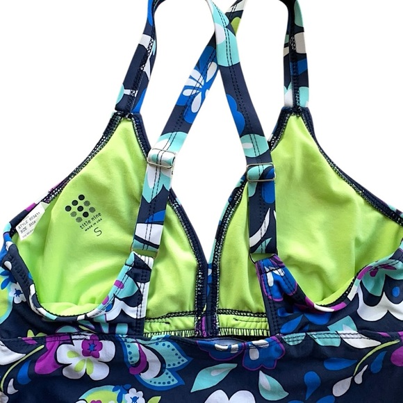 TITLE NINE TANKINI TOP BLUE & GREEN FLORAL | SIZE: SMALL - Picture 7 of 9